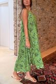 Made in Italy Tiki Pure Cotton Midi Dress Plant /25 =
